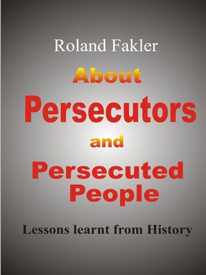 cover image of About Persecutors and Persecuted People